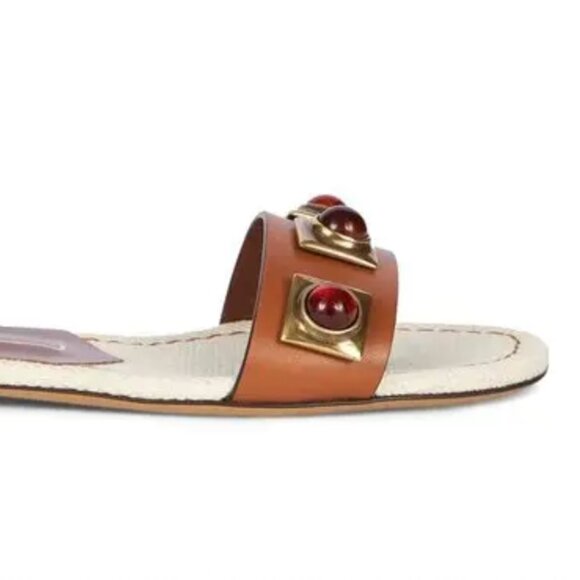 Etro Studded leather slide Sandals 37/7 - Picture 8 of 8
